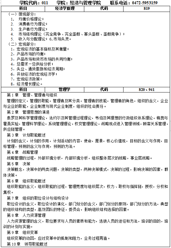 内蒙古科技完美体育（中国）官方网站,WANMEI SPORTS2021年研究生招生专业课考试大纲